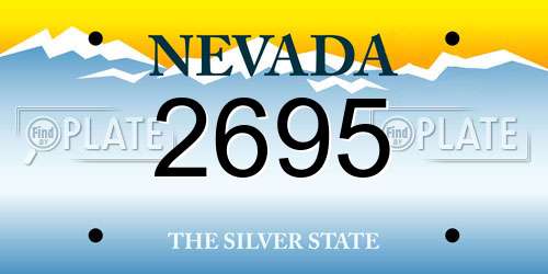 2695 Nevada License Plate