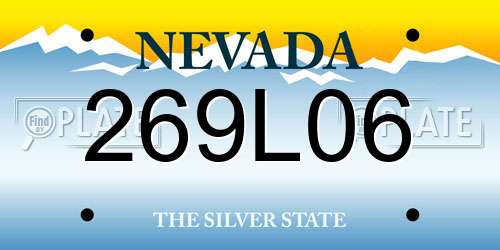 269L06 Nevada License Plate