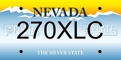 270XLC Nevada License Plate