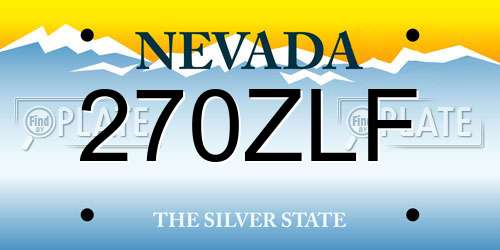 270ZLF Nevada License Plate