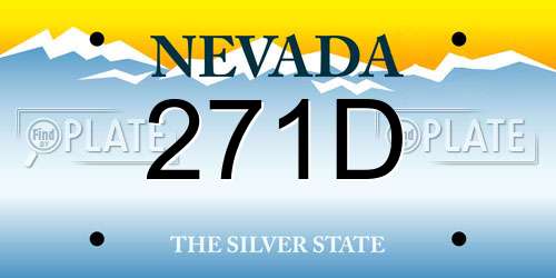 271D Nevada License Plate