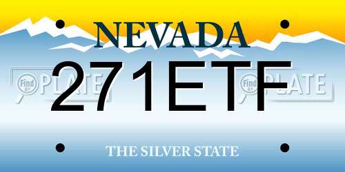 271ETF Nevada License Plate