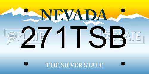 271TSB Nevada License Plate