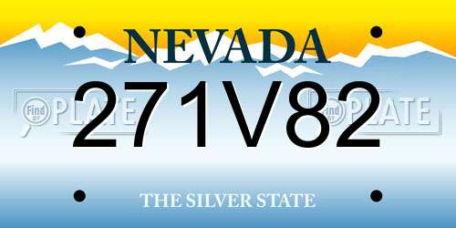 271V82 Nevada License Plate