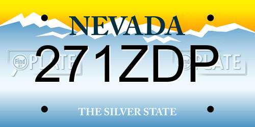 271ZDP Nevada License Plate
