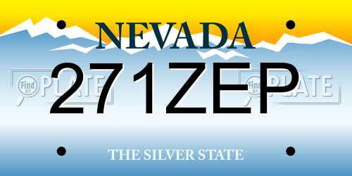 271ZEP Nevada License Plate