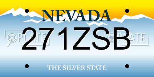 271ZSB Nevada License Plate