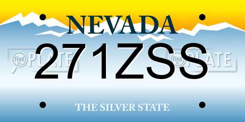 271ZSS Nevada License Plate