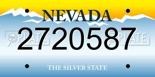2720587 Nevada License Plate