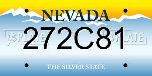 272C81 Nevada License Plate