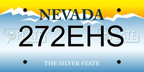 272EHS Nevada License Plate