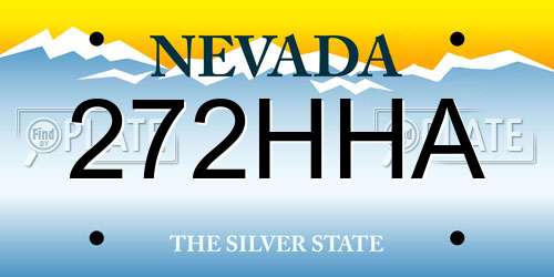 272HHA Nevada License Plate
