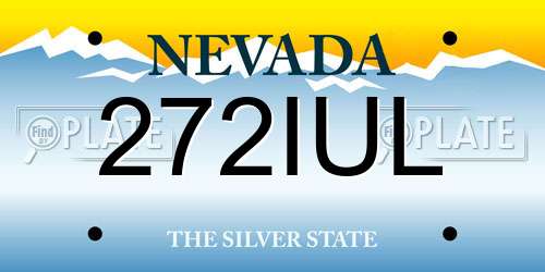 272IUL Nevada License Plate