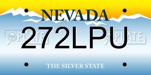 272LPU Nevada License Plate