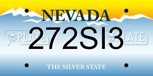272SI3 Nevada License Plate