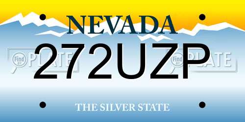 272UZP Nevada License Plate