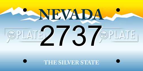 2737 Nevada License Plate