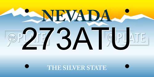 273ATU Nevada License Plate