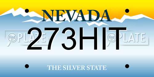 273HIT Nevada License Plate