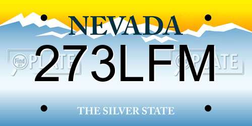 273LFM Nevada License Plate