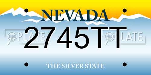 2745TT Nevada License Plate
