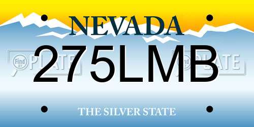 275LMB Nevada License Plate