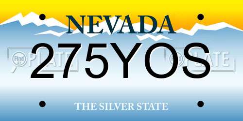 275YOS Nevada License Plate