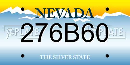 276B60 Nevada License Plate