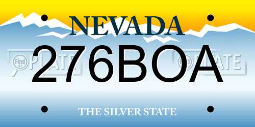 276BOA Nevada License Plate