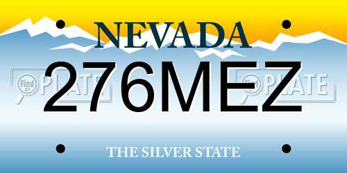 276MEZ Nevada License Plate