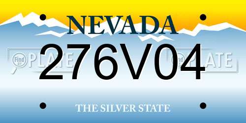 276V04 Nevada License Plate