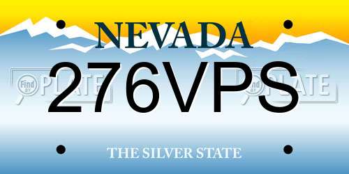 276VPS Nevada License Plate