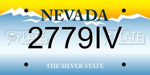 2779IV Nevada License Plate