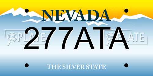 277ATA Nevada License Plate
