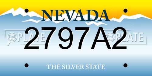 2797A2 Nevada License Plate