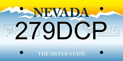279DCP Nevada License Plate