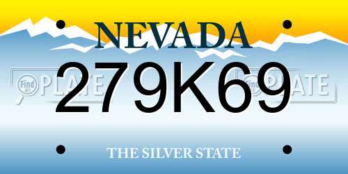 279K69 Nevada License Plate
