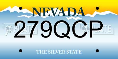 279QCP Nevada License Plate