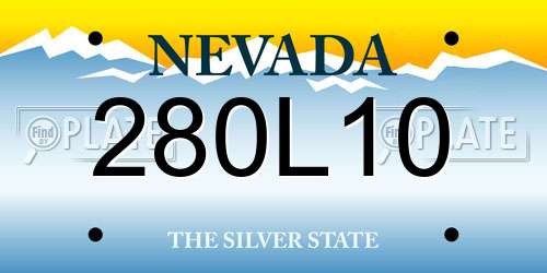 280L10 Nevada License Plate