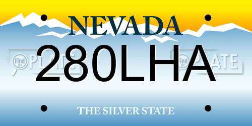 280LHA Nevada License Plate