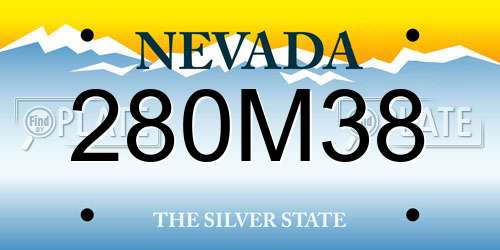 280M38 Nevada License Plate