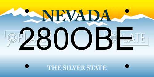 280OBE Nevada License Plate