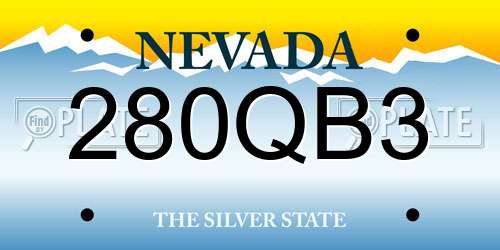 280QB3 Nevada License Plate