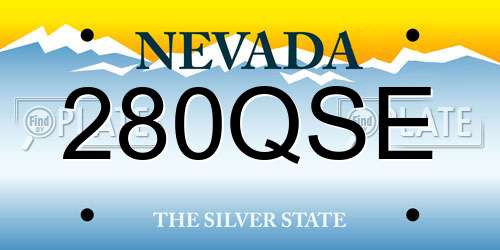 280QSE Nevada License Plate
