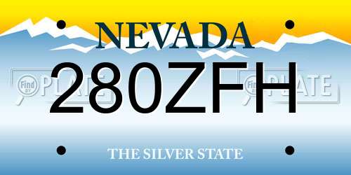 280ZFH Nevada License Plate