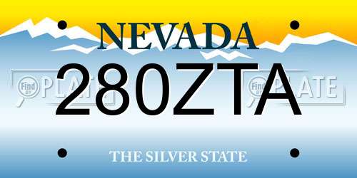 280ZTA Nevada License Plate