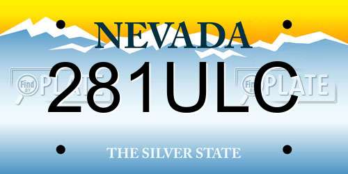 281ULC Nevada License Plate