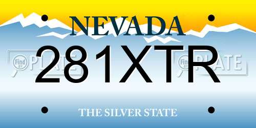 281XTR Nevada License Plate
