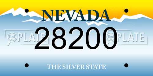 28200 Nevada License Plate