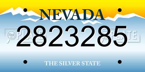 2823285 Nevada License Plate